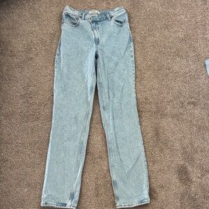 Abercrombie and Fitch The 90s Straight Ultra High Rise - Criss Cross Front